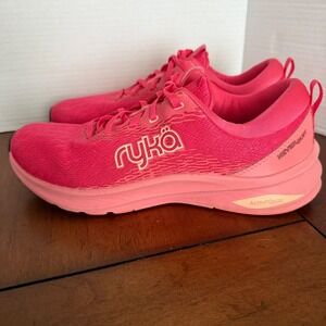 Ryka Neverquit Running Shoes Women's 9W Pink Mesh Lace Up Active Foam
